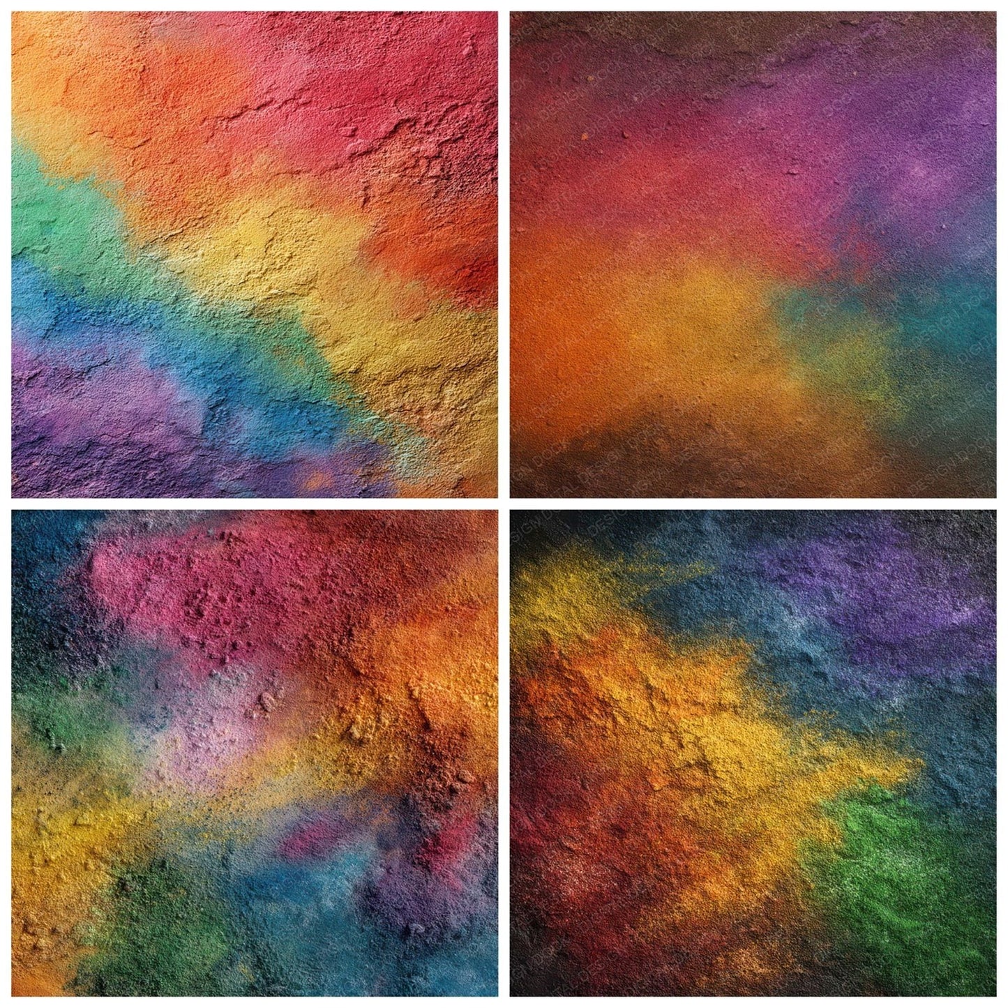 Rainbow Chalk Dust Digital Paper Pack (DDD008349)
