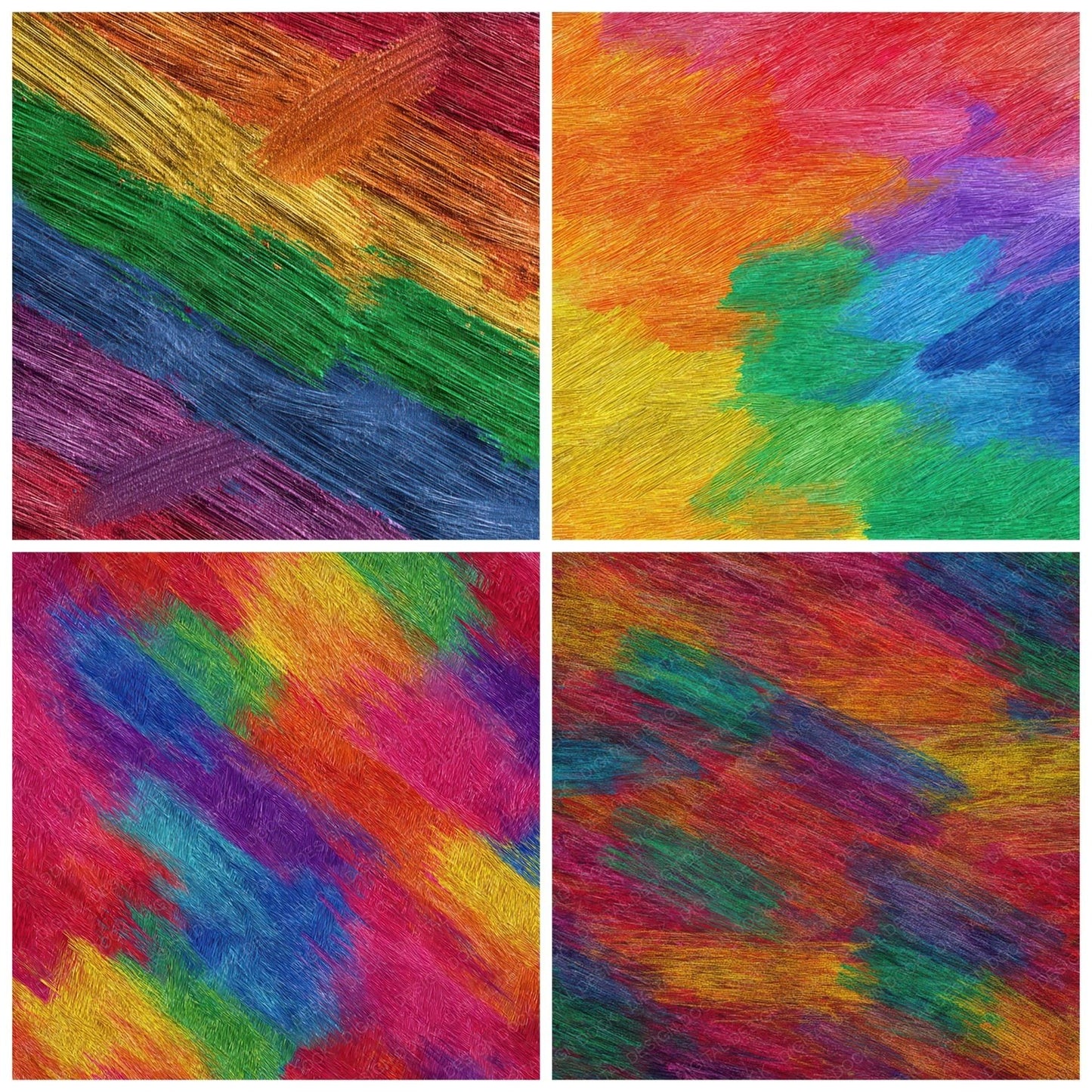 Rainbow Crayon Scribbles Digital Paper Pack (DDD008351)