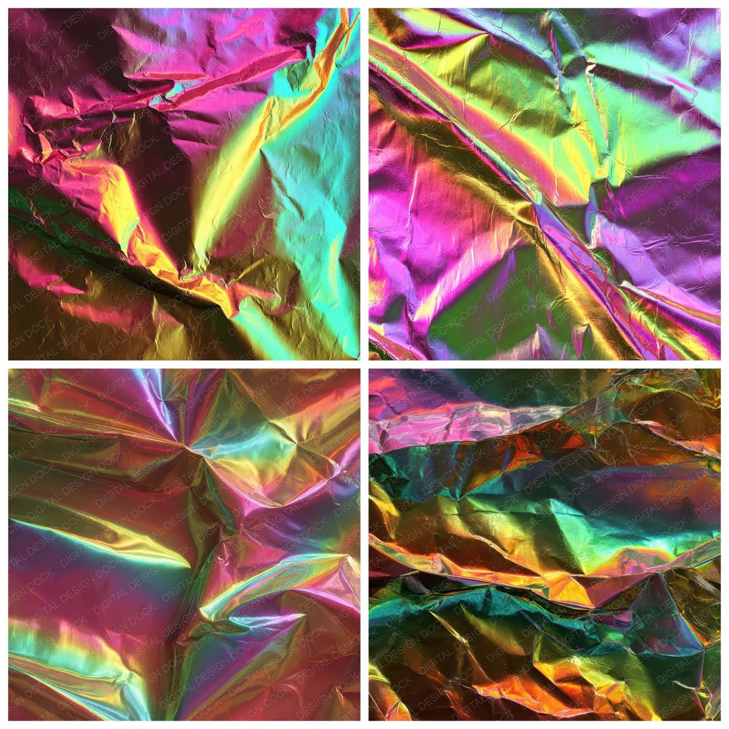 Rainbow Holographic Foil Digital Paper Pack (DDD008355)