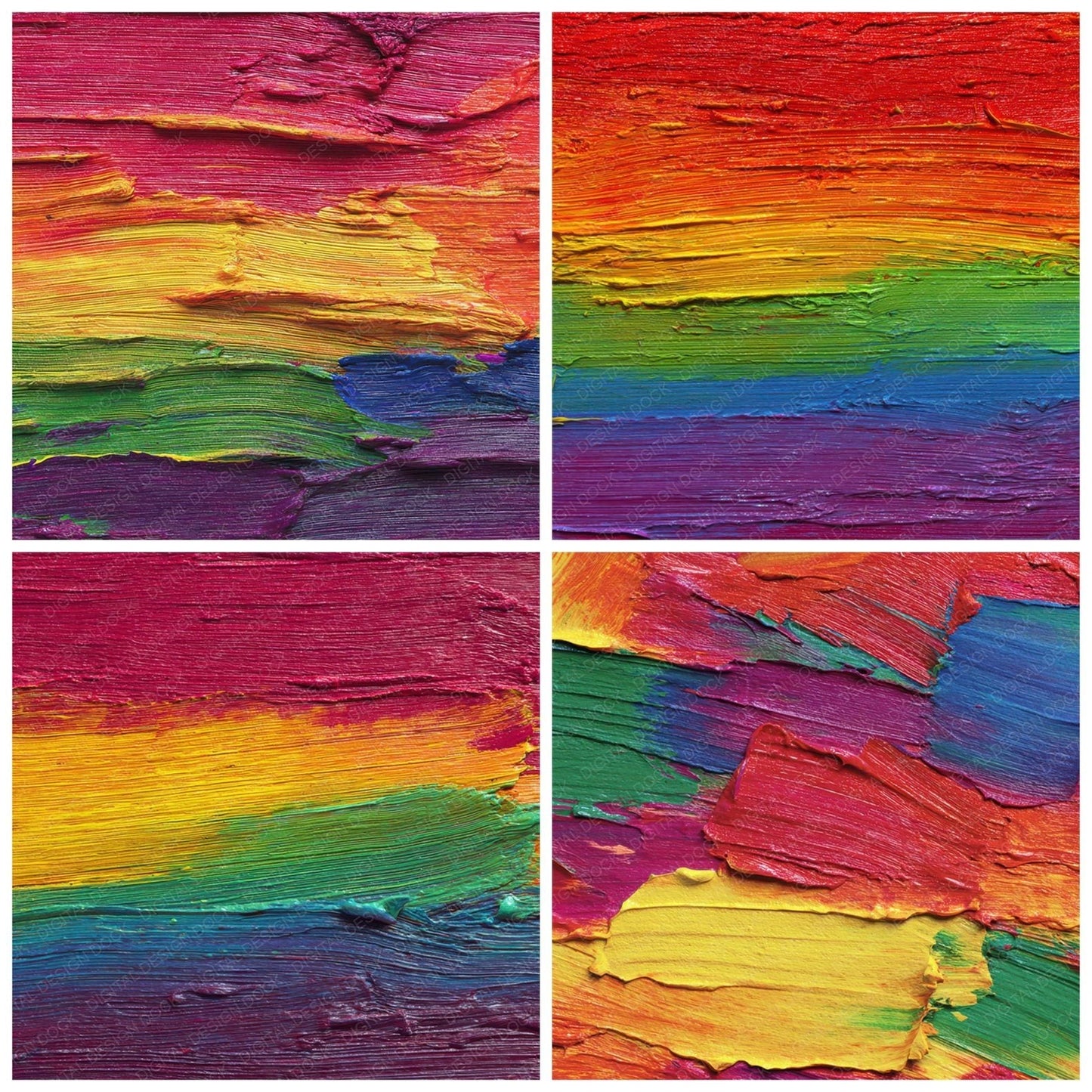 Rainbow Paint Smears Digital Paper Pack (DDD008359)