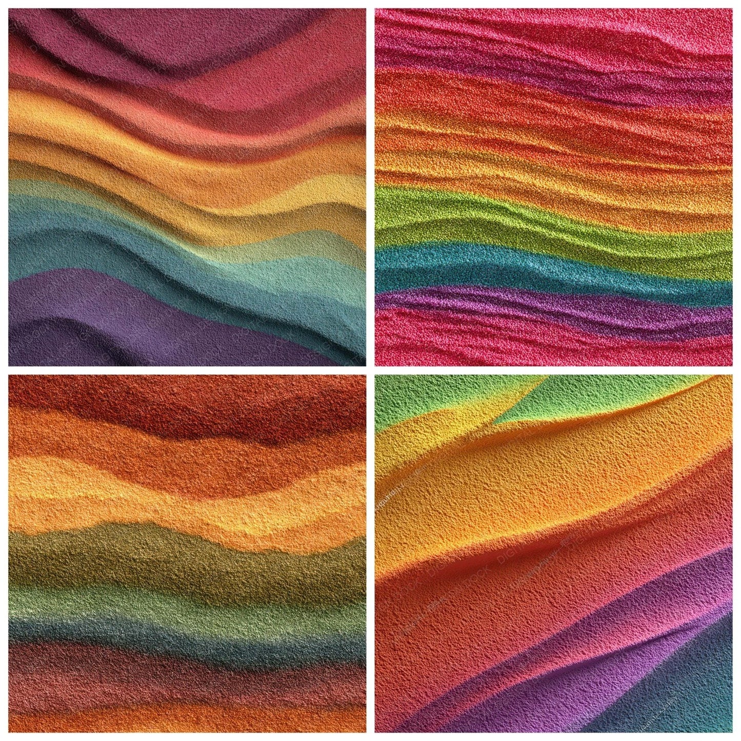 Rainbow Sand Texture Digital Paper Pack (DDD008362)