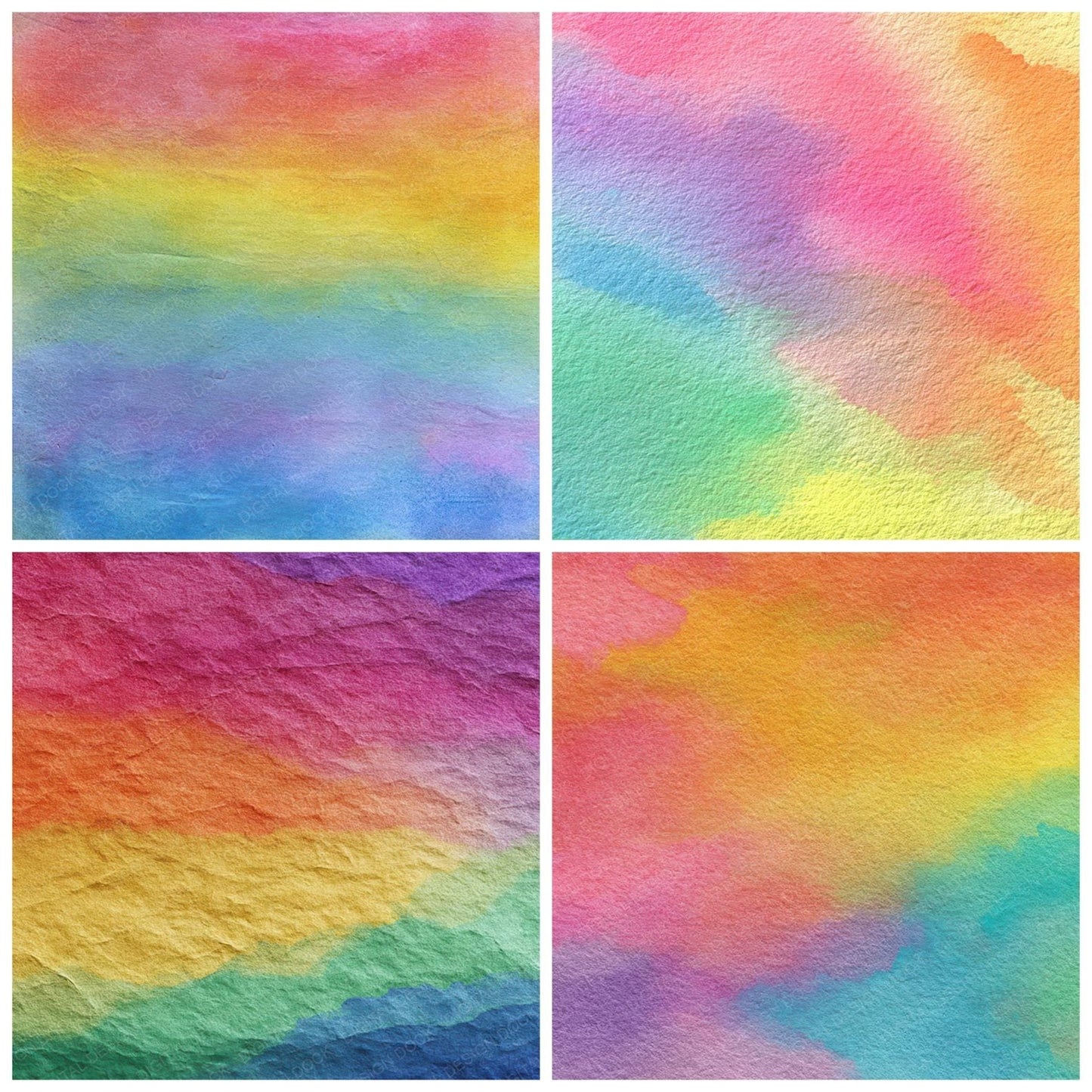 Rainbow Watercolour Wash Digital Paper Pack (DDD008366)