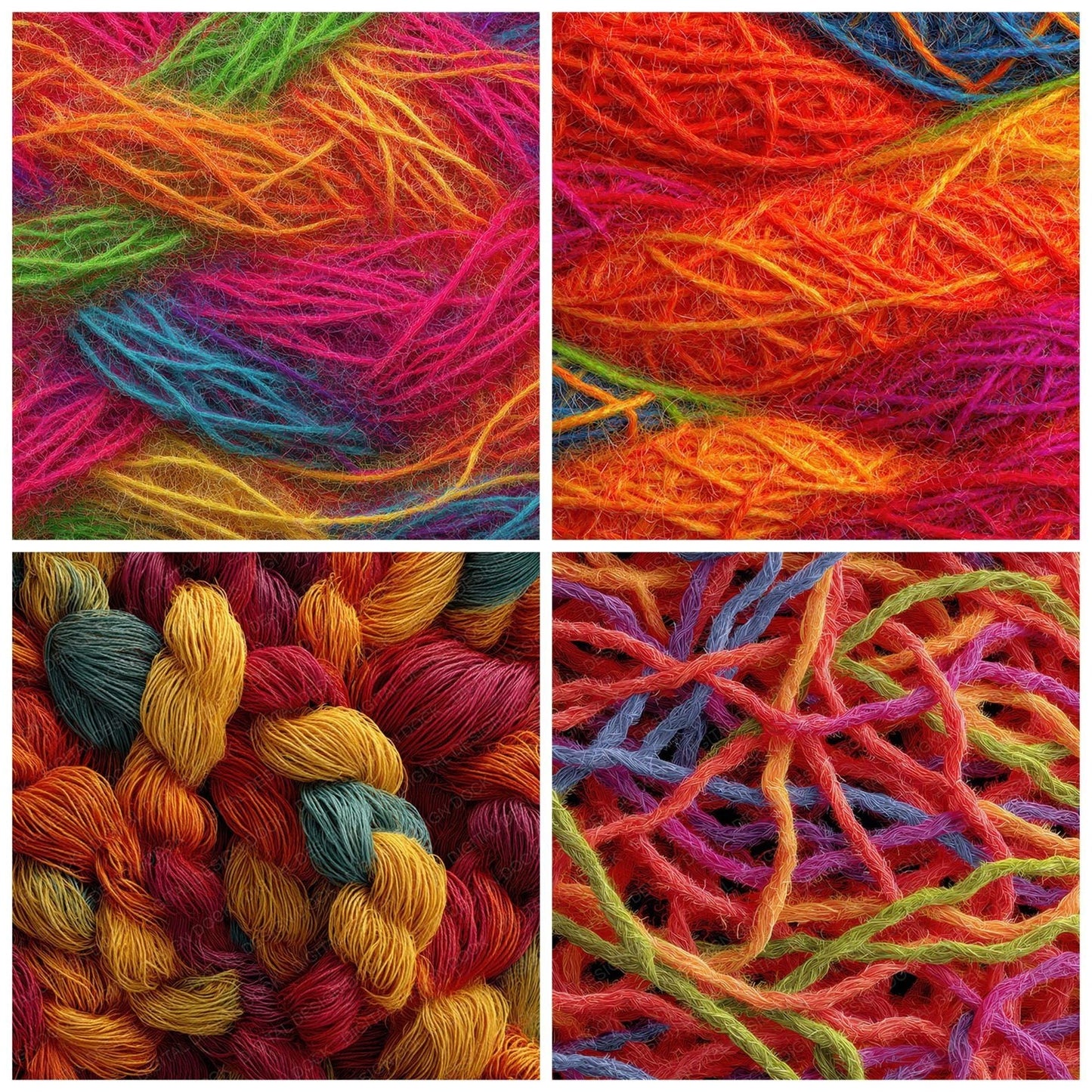 Rainbow Yarn Fibres Digital Paper Pack (DDD008367)