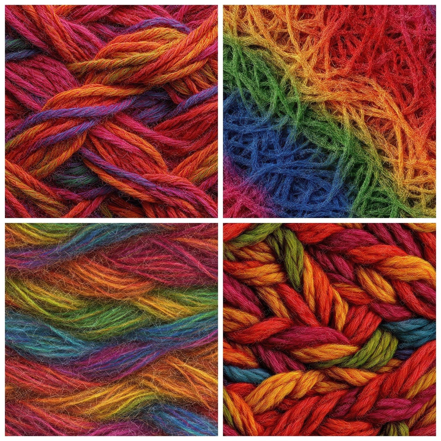 Rainbow Yarn Fibres Digital Paper Pack (DDD008367)