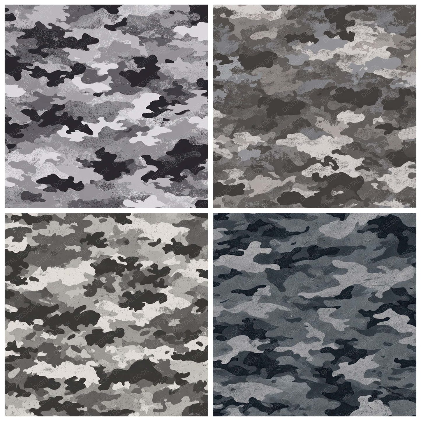 Urban Camo Pattern Digital Paper Pack (DDD008386)