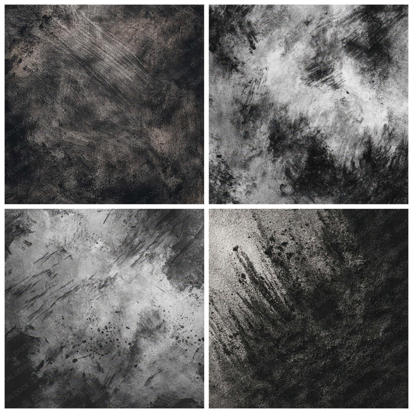 Charcoal Dust Texture Digital Paper Pack (DDD008388)
