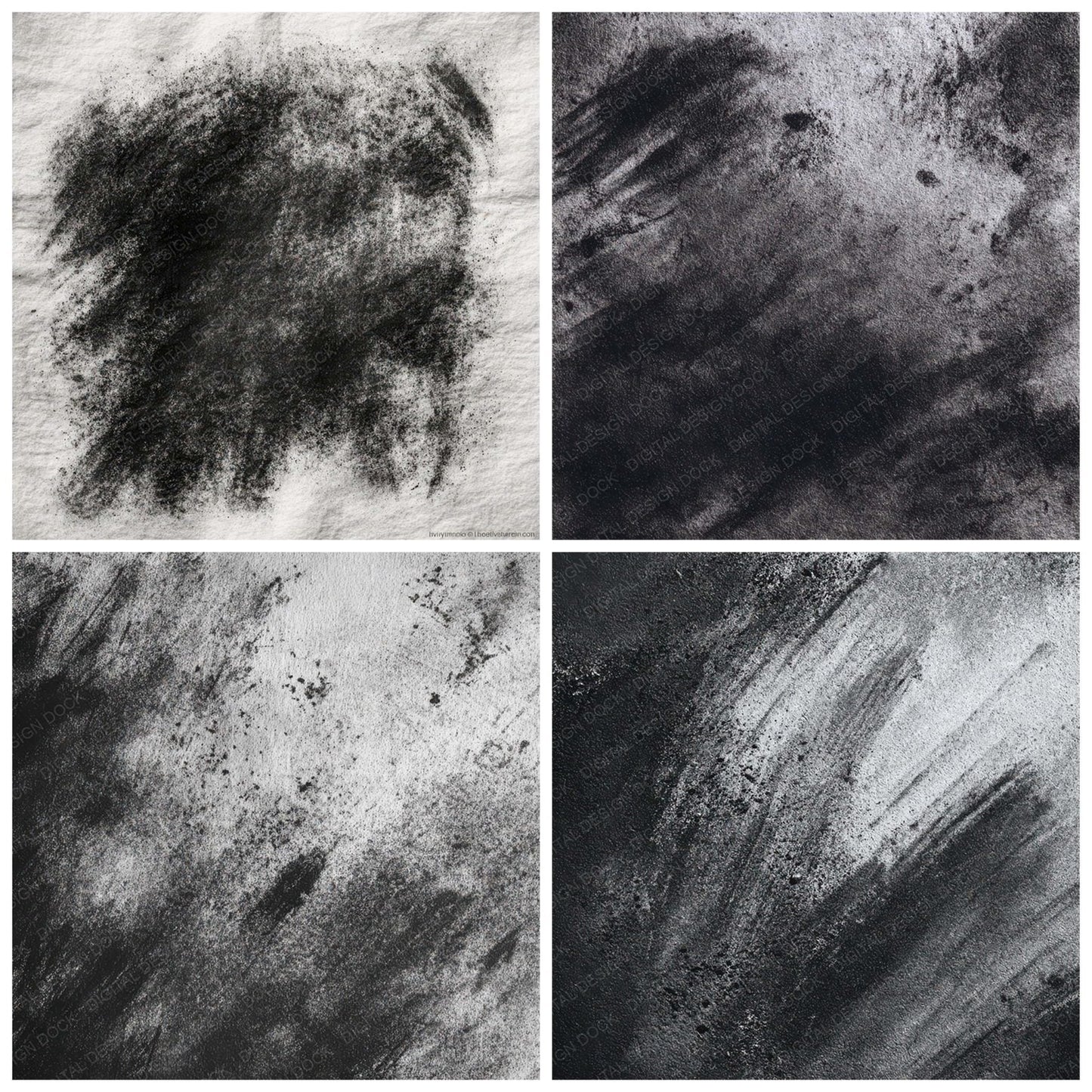 Charcoal Dust Texture Digital Paper Pack (DDD008388)