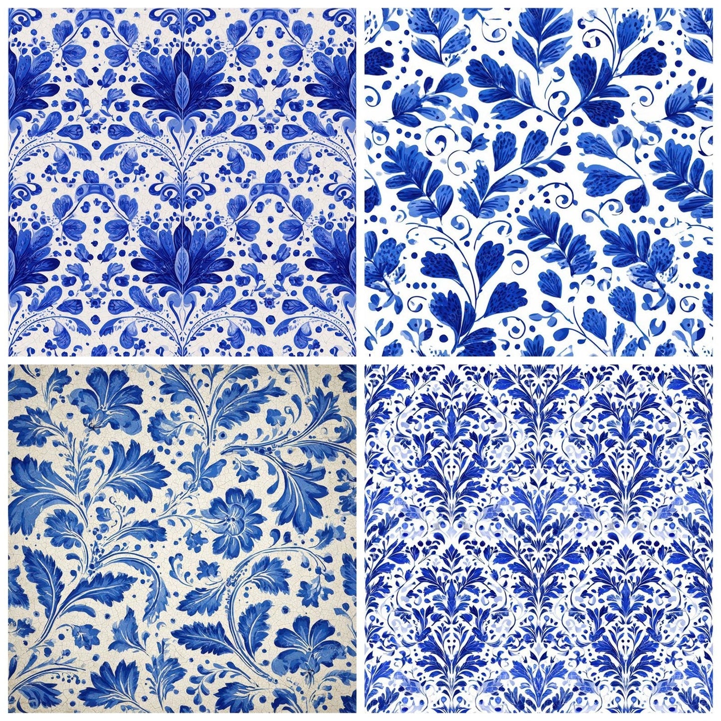 Delft Blue Ornament Digital Paper Pack (DDD008390)