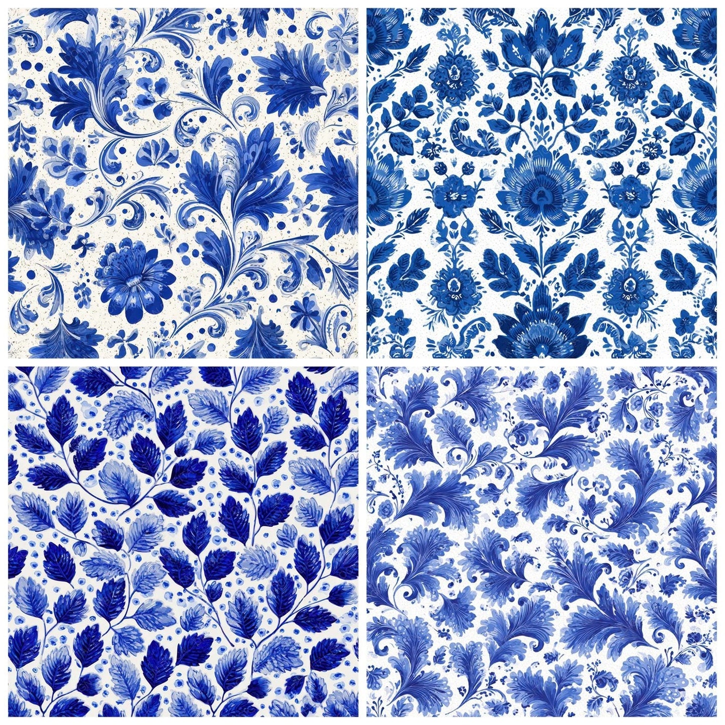 Delft Blue Ornament Digital Paper Pack (DDD008390)