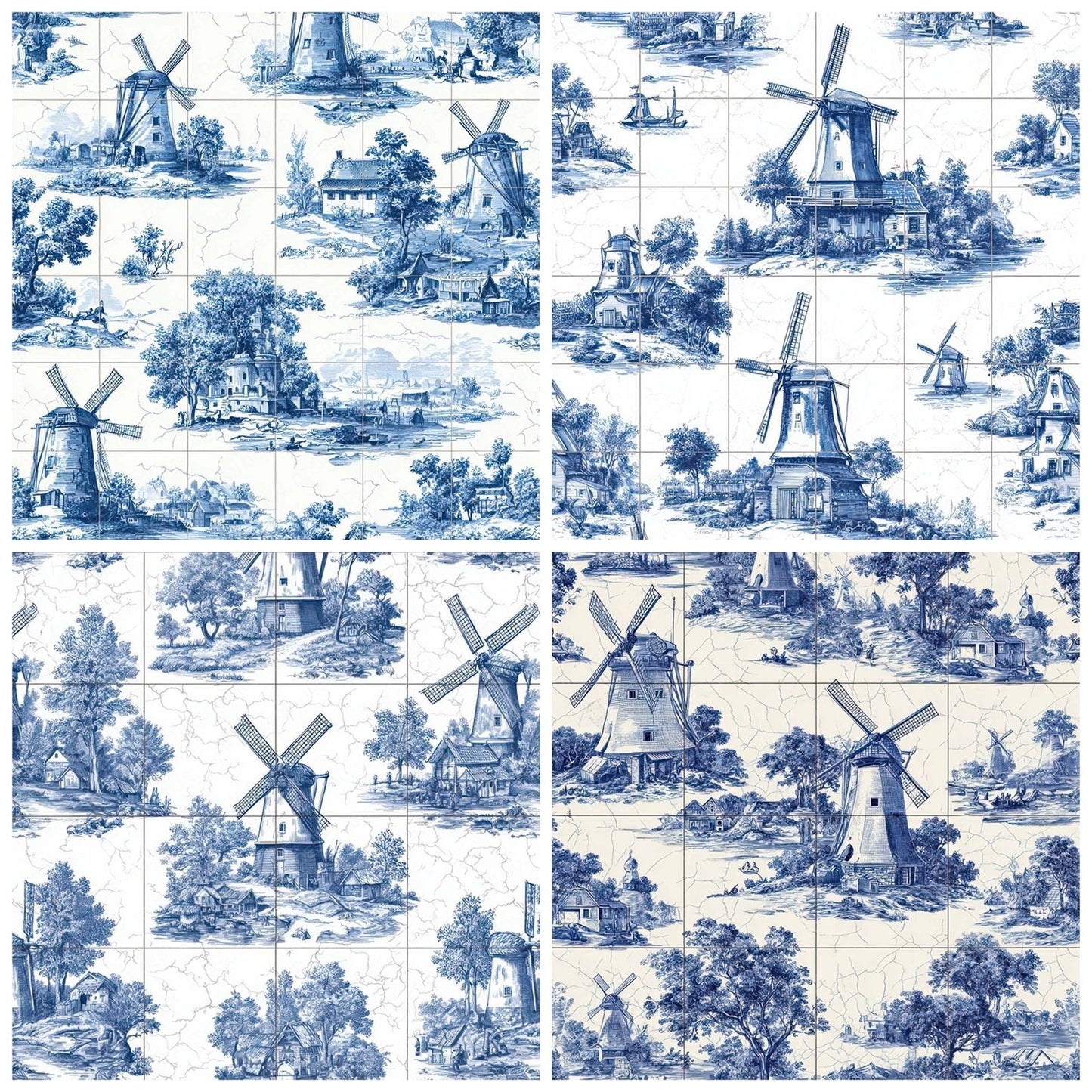 Delft Windmill Tiles Digital Paper Pack (DDD008396)