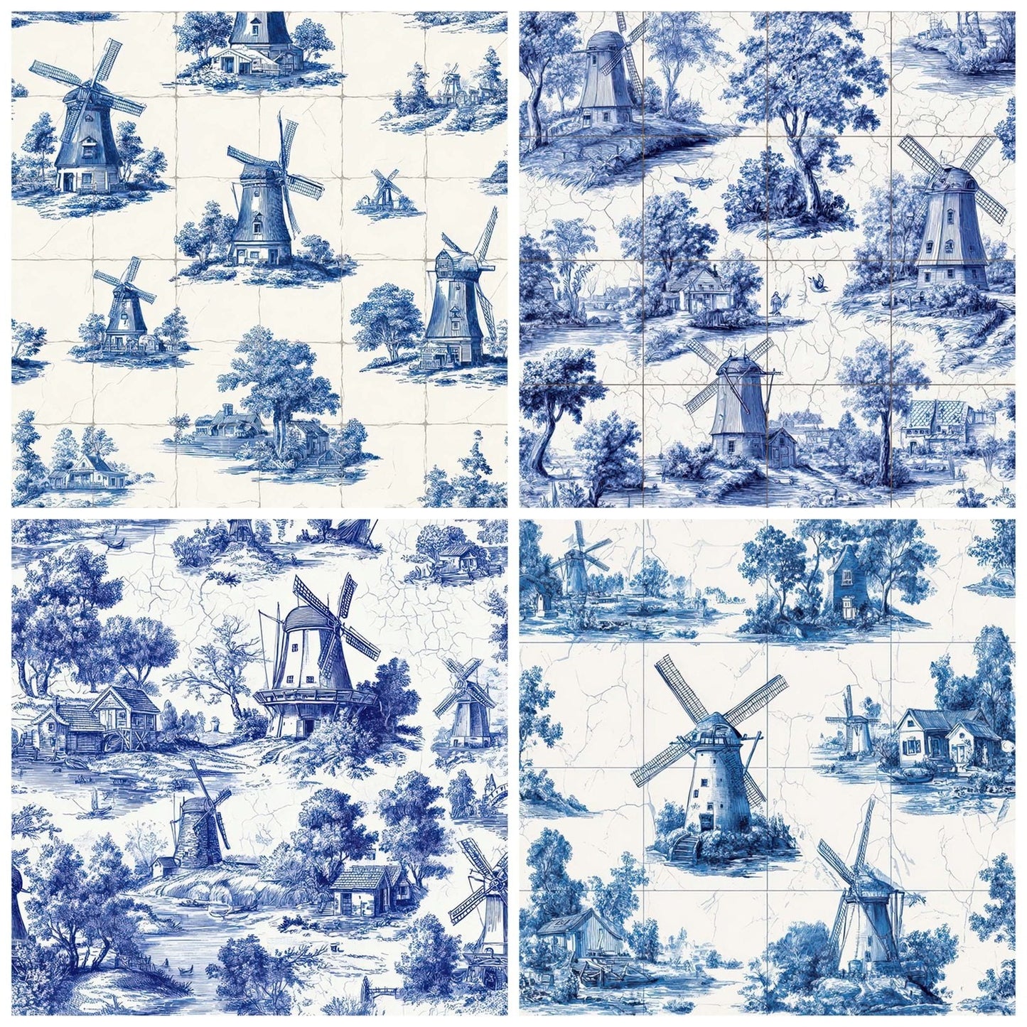 Delft Windmill Tiles Digital Paper Pack (DDD008396)