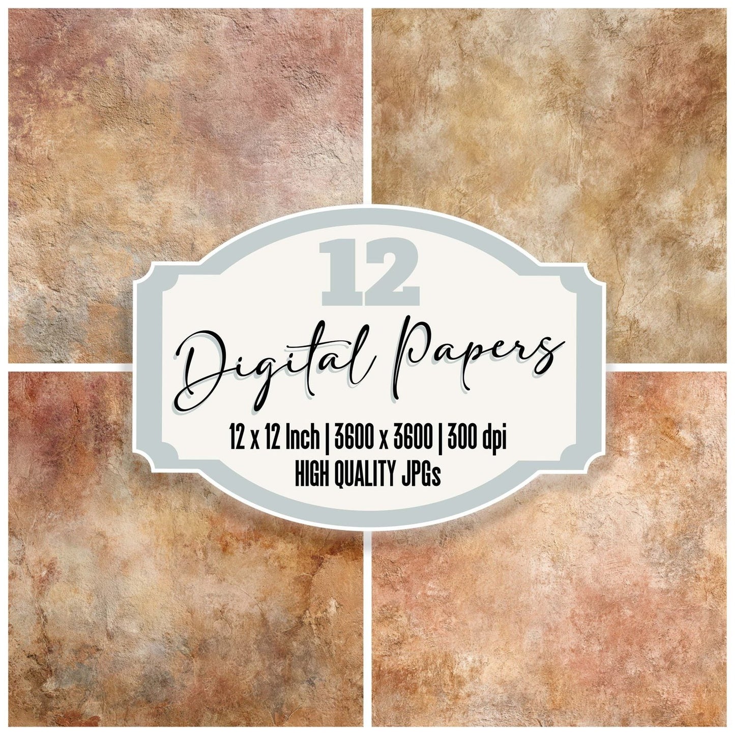 Fresco Plaster Texture Digital Paper Pack (DDD008398)