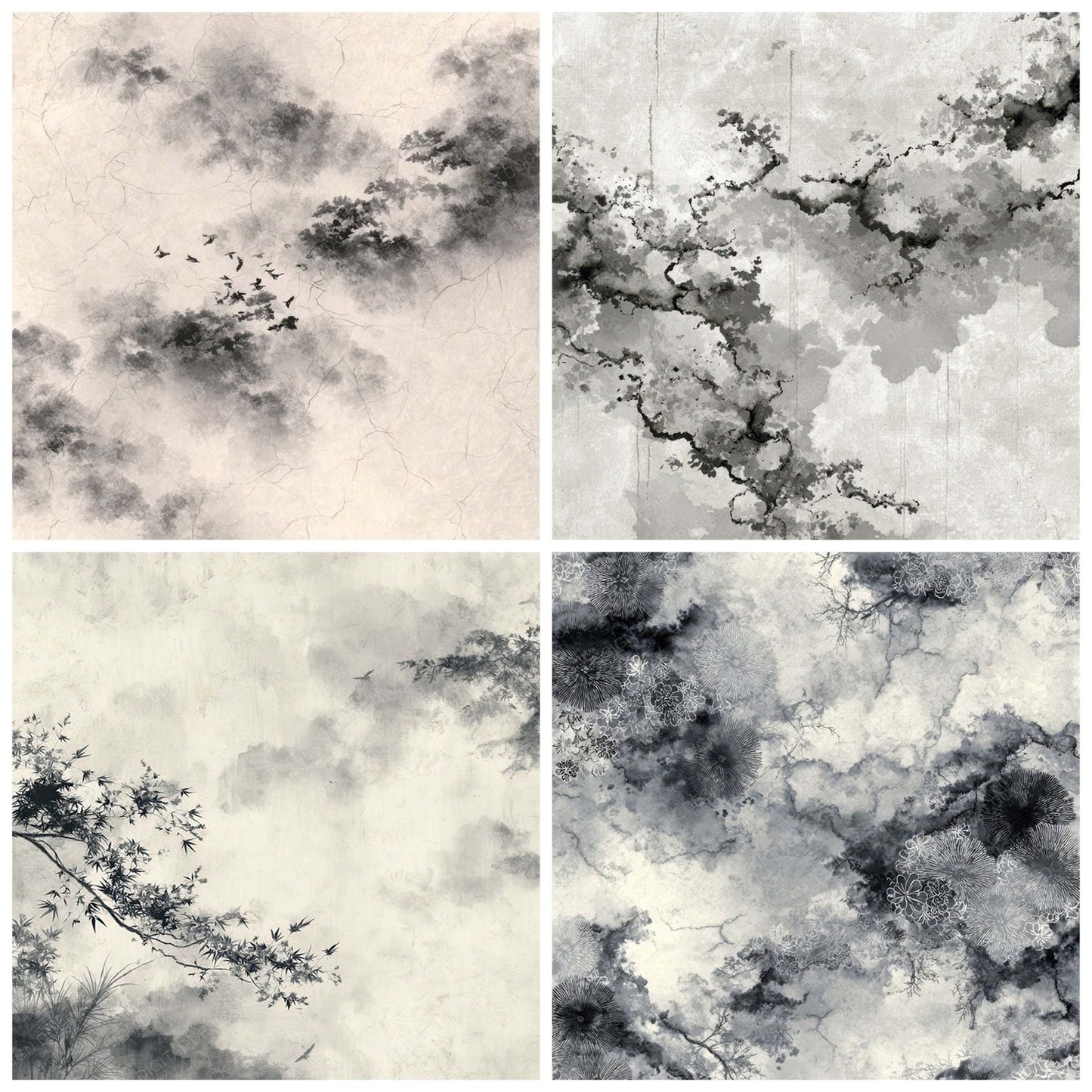 Ink Wash Texture Digital Paper Pack (DDD008400)