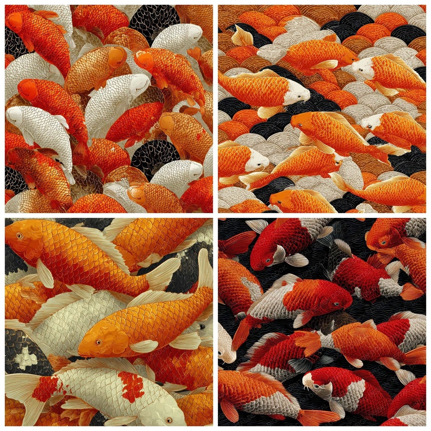 Koi Scale Texture Digital Paper Pack (DDD008401)