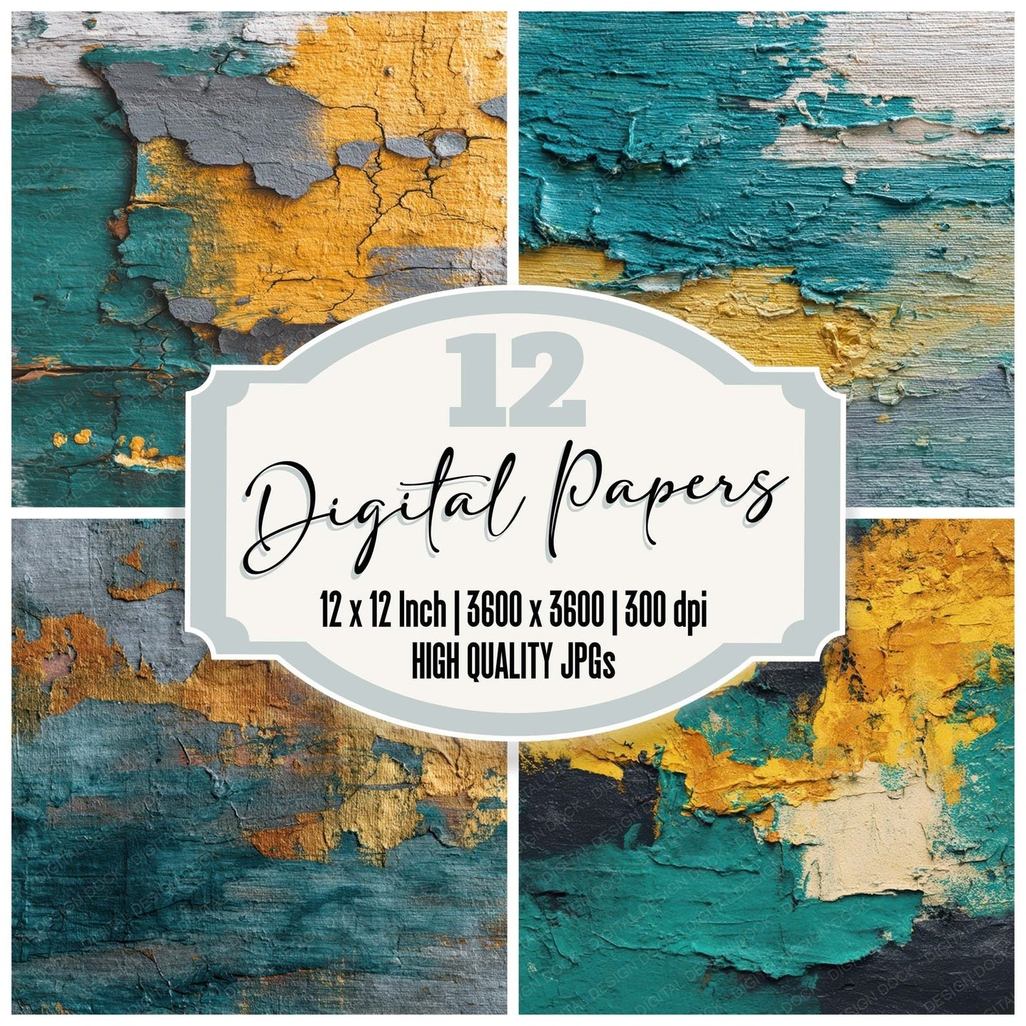 Scraped Acrylic Texture Digital Paper Pack (DDD008406)
