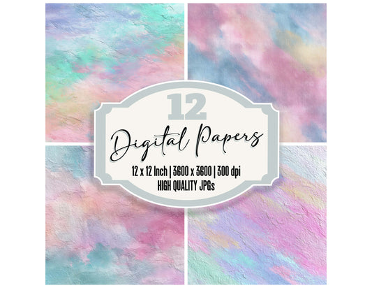 Chalk Pastel Texture digital paper pack designed for background pages in junk journaling and paper craft projects