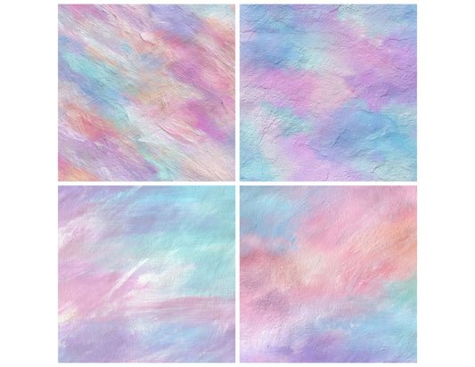 Preview layout showing Chalk Pastel Texture papers arranged as background pages for junk journals and mixed media crafts