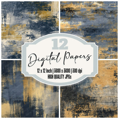 Monoprint Ink Texture Digital Paper Pack (DDD008419)