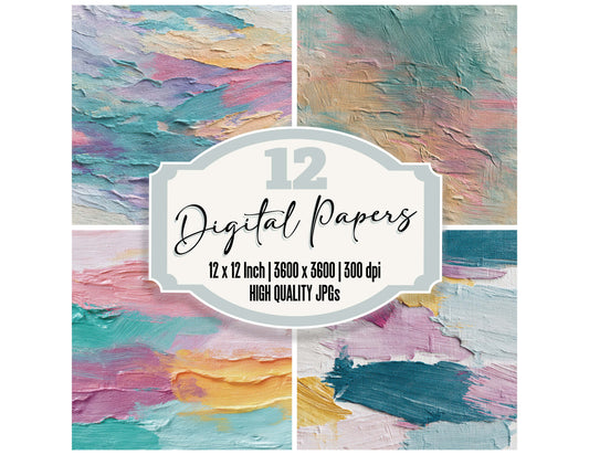 Oil Stick Texture digital paper pack designed for background pages in junk journaling and paper craft projects