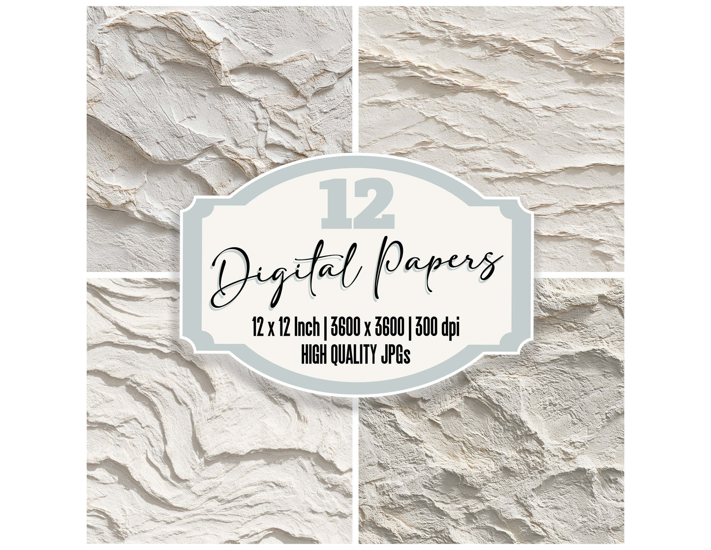 Plaster Relief Texture digital paper pack designed for background pages in junk journaling and paper craft projects