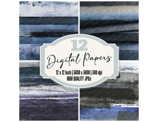 Brayer Ink Texture digital paper pack designed for background pages in junk journaling and paper craft projects
