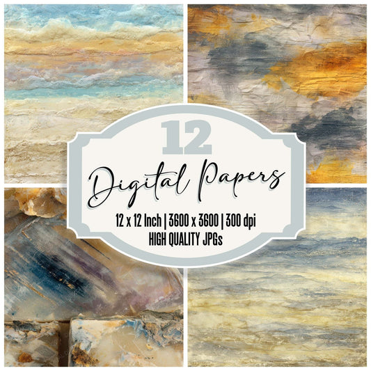 Encaustic Wax Scrape Digital Paper Pack (DDD008432)