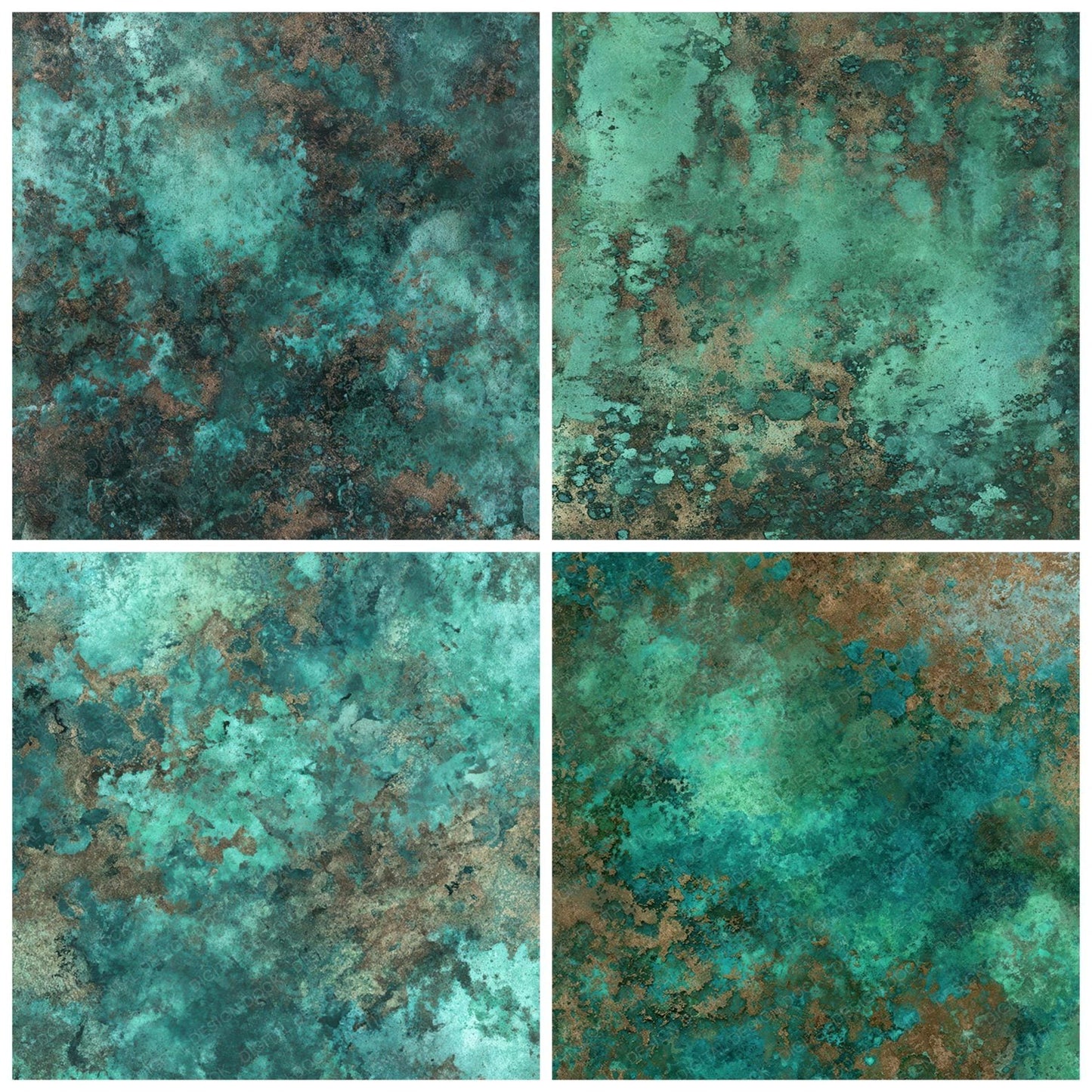 Green Copper Patina Digital Paper Pack (DDD008435)