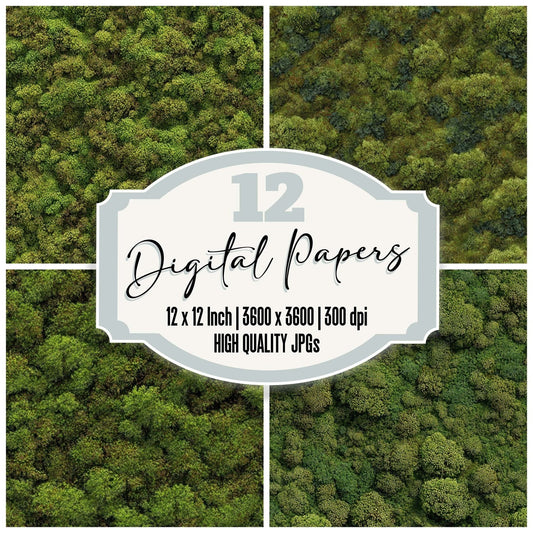 Green Moss Carpet Digital Paper Pack (DDD008437)