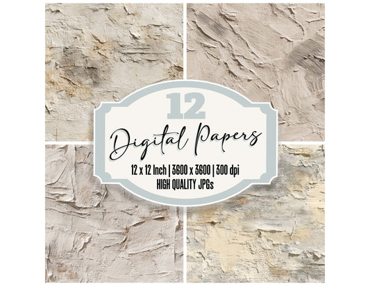 Plaster Knife Texture digital paper pack designed for background pages in junk journaling and paper craft projects