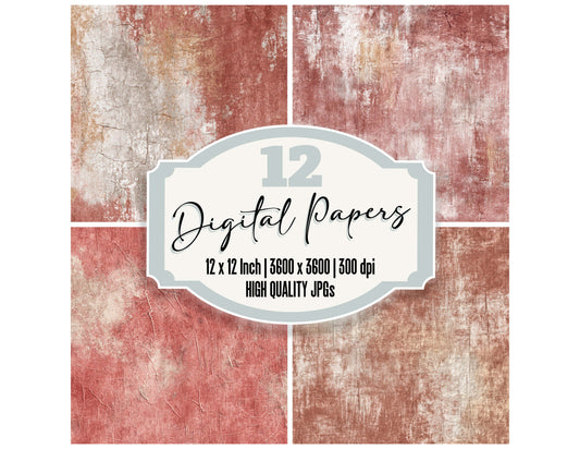 Tempera Panel Texture digital paper pack designed for background pages in junk journaling and paper craft projects