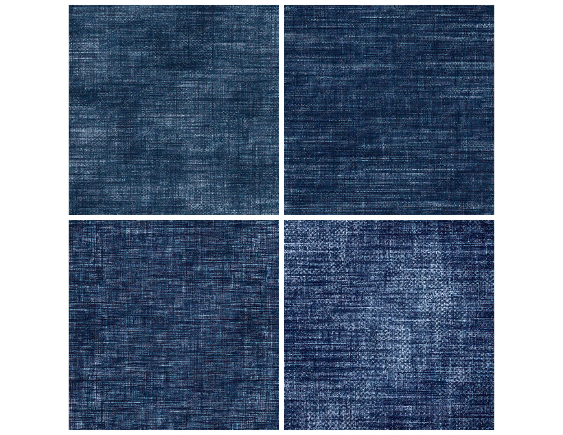 Close view of Blue Denim Texture background papers highlighting collage composition and cohesive colour tones