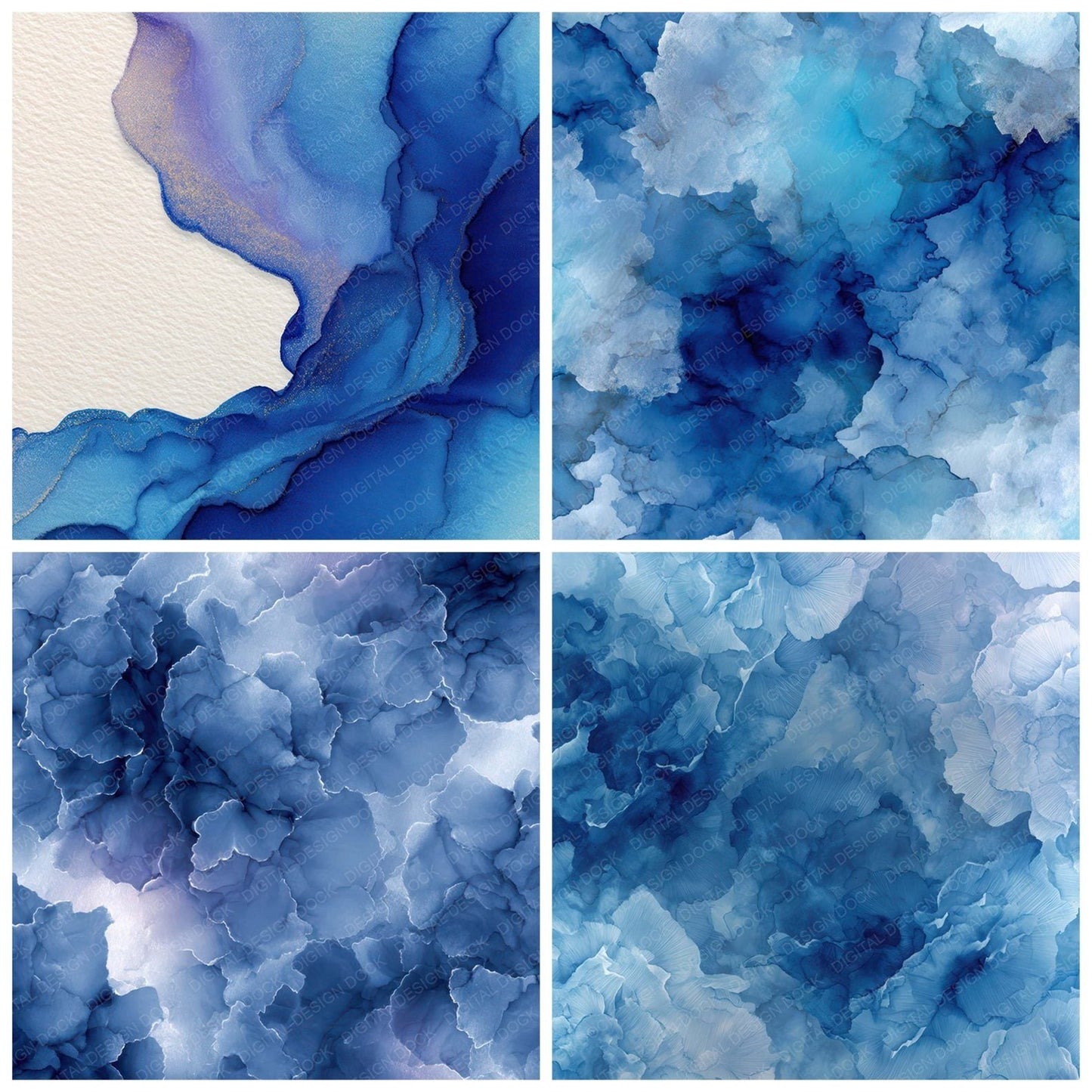 Blue Ink Diffusion Digital Paper Pack (DDD008492)