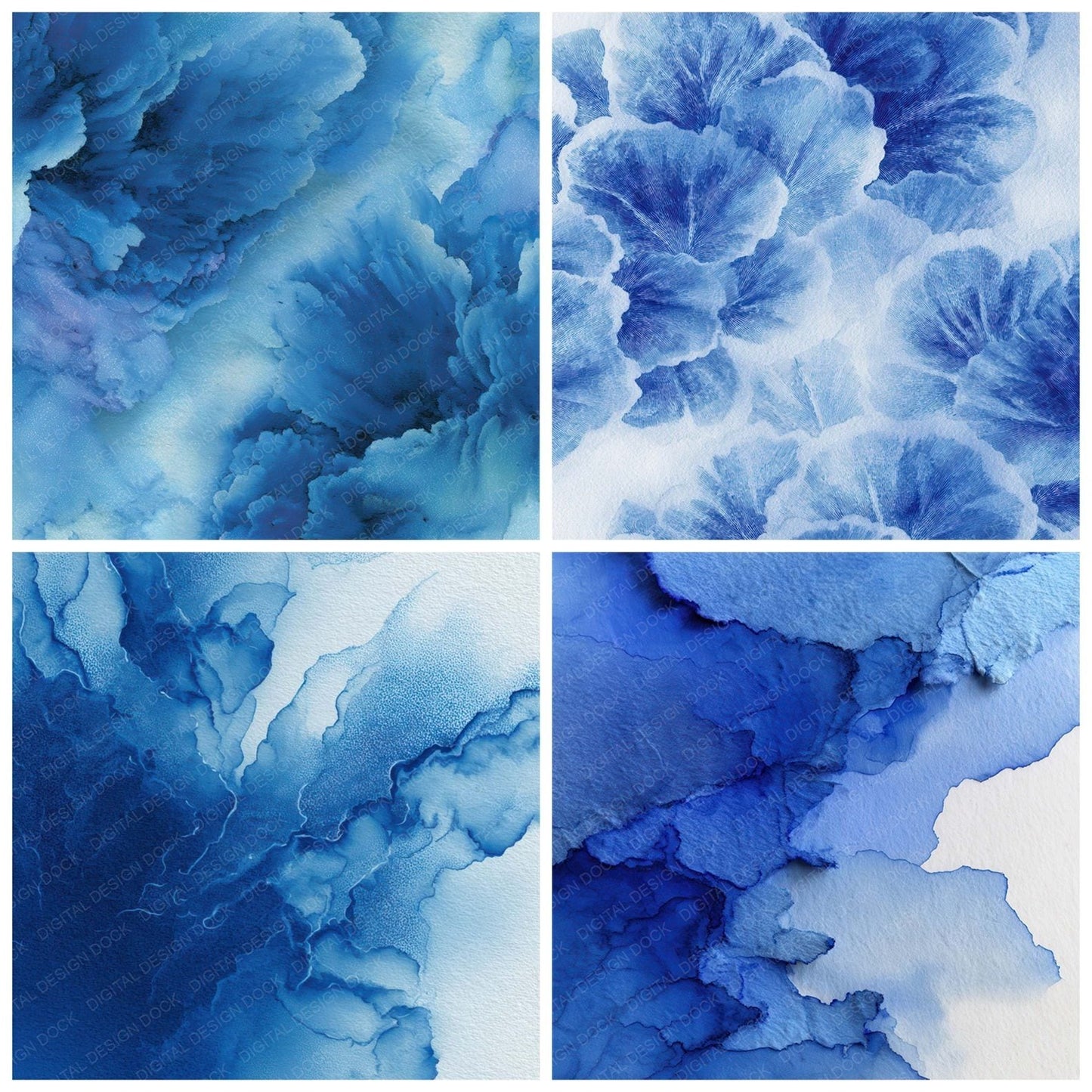 Blue Ink Diffusion Digital Paper Pack (DDD008492)