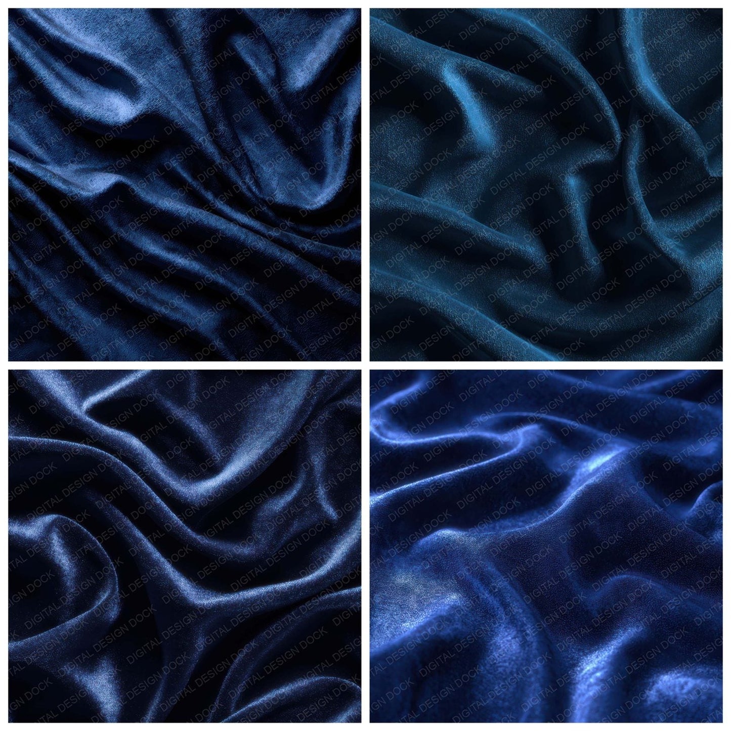 Blue Velvet Fabric Digital Paper Pack (DDD008494)