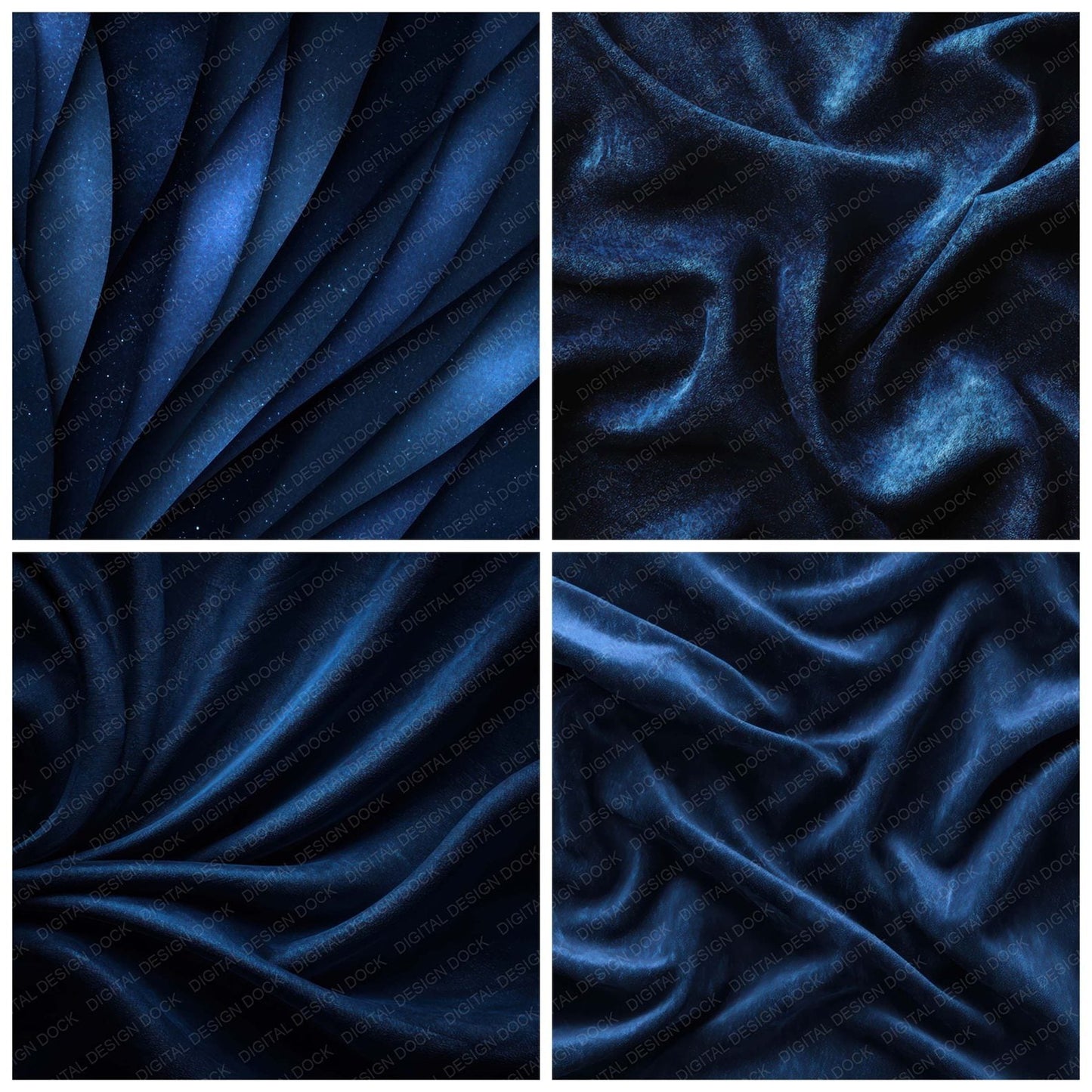 Blue Velvet Fabric Digital Paper Pack (DDD008494)