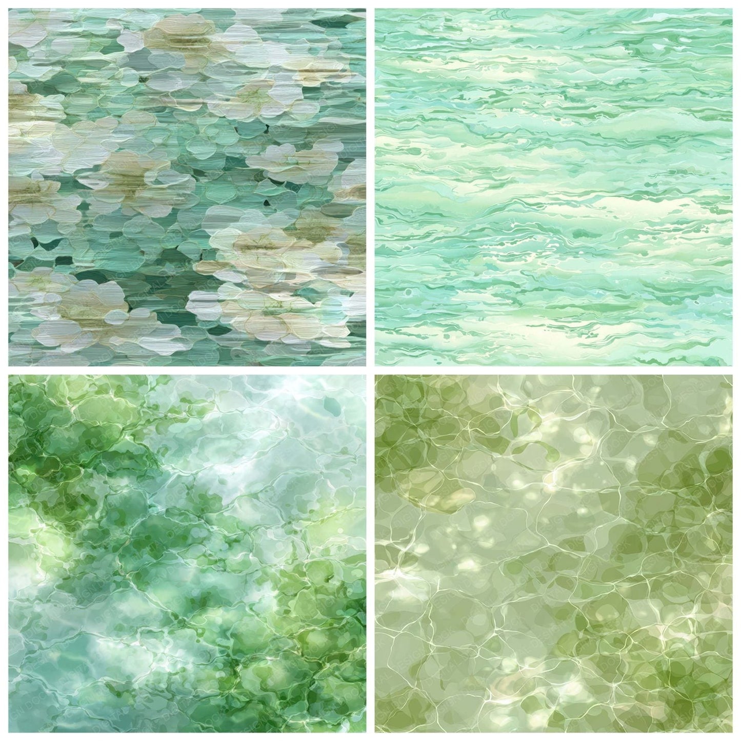 Green Algae Water Digital Paper Pack (DDD008496)