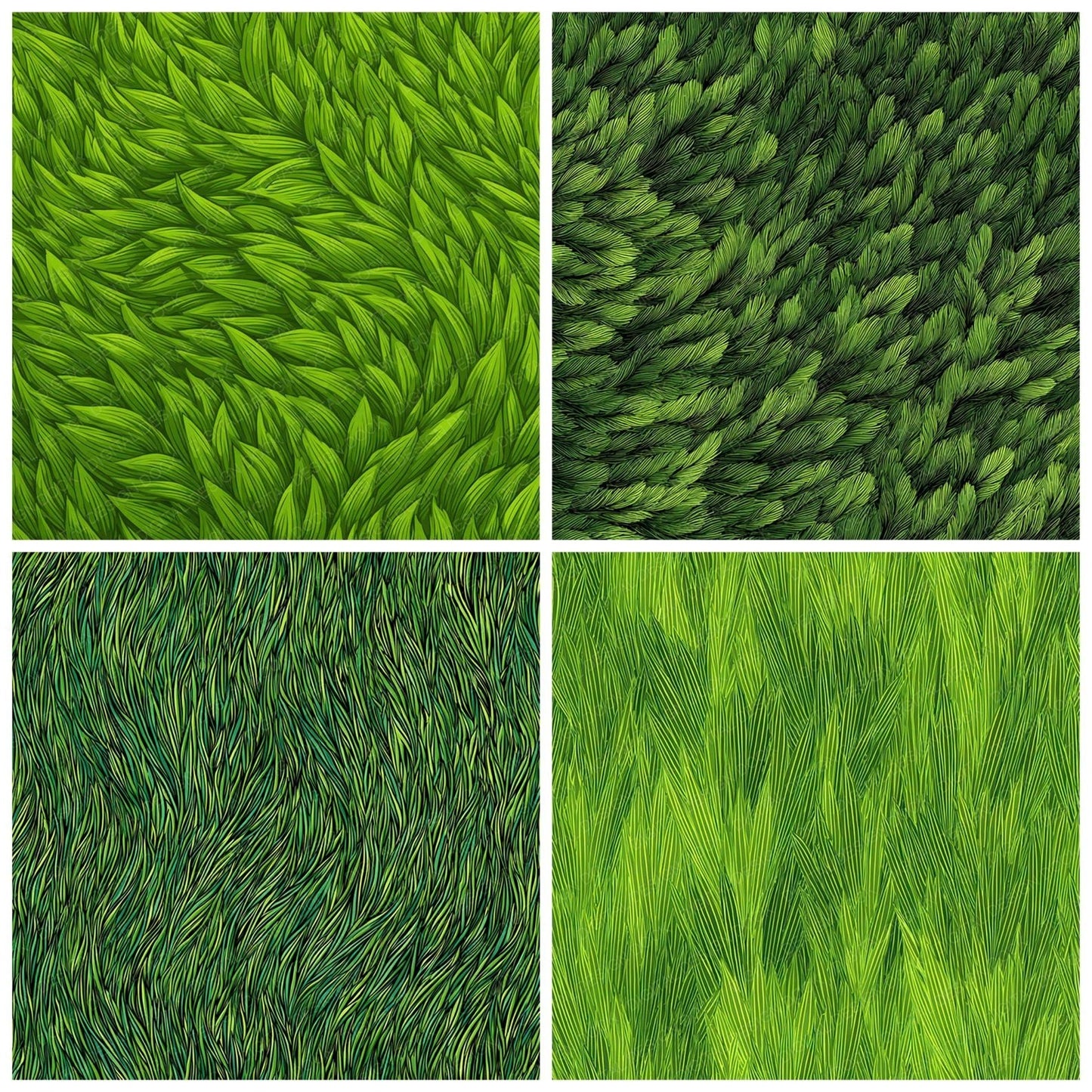 Green Grass Blades Digital Paper Pack (DDD008497)
