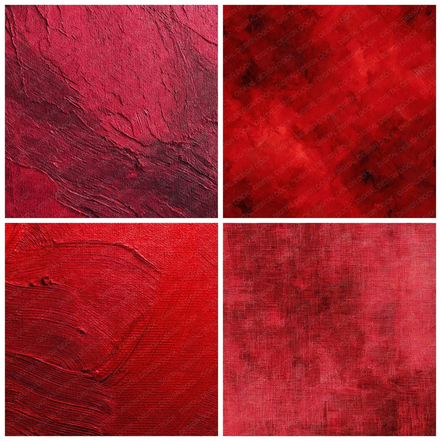 Red Acrylic Smears Digital Paper Pack (DDD008501)