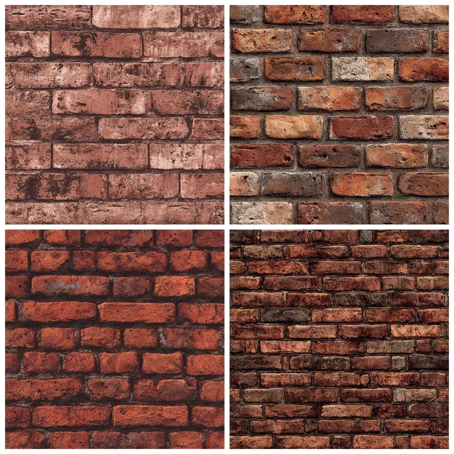 Red Brick Texture Digital Paper Pack (DDD008502)