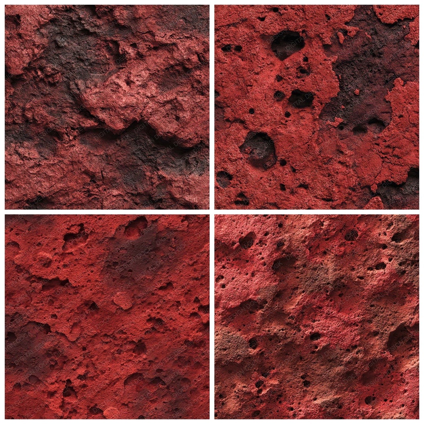 Red Lava Rock Digital Paper Pack (DDD008503)