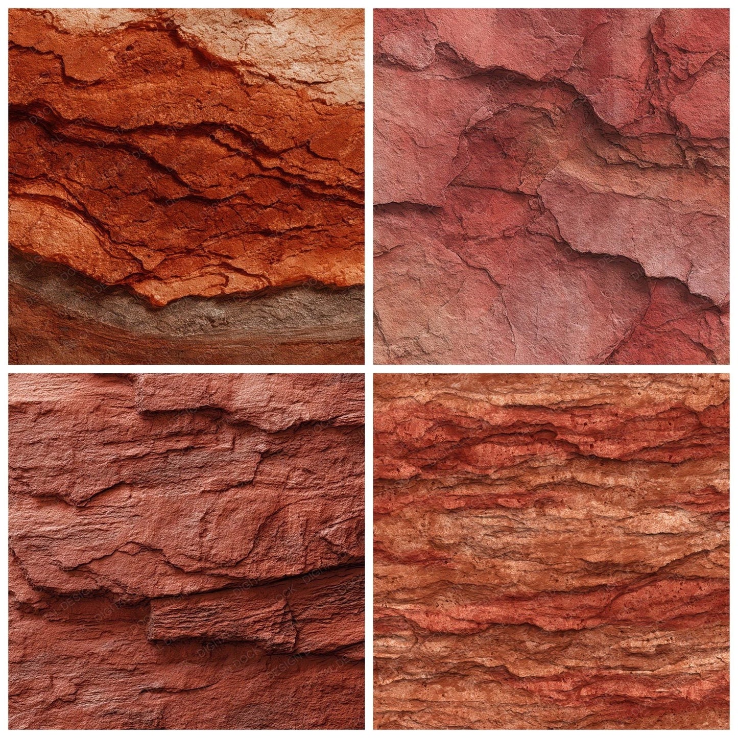 Red Sandstone Texture Digital Paper Pack (DDD008504)