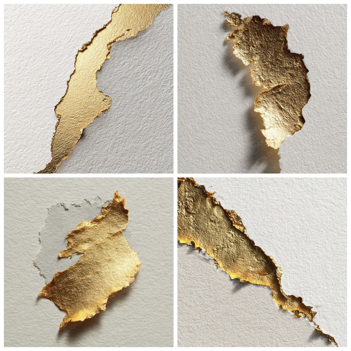 Gold Leaf Minimal Digital Paper Pack (DDD008509)