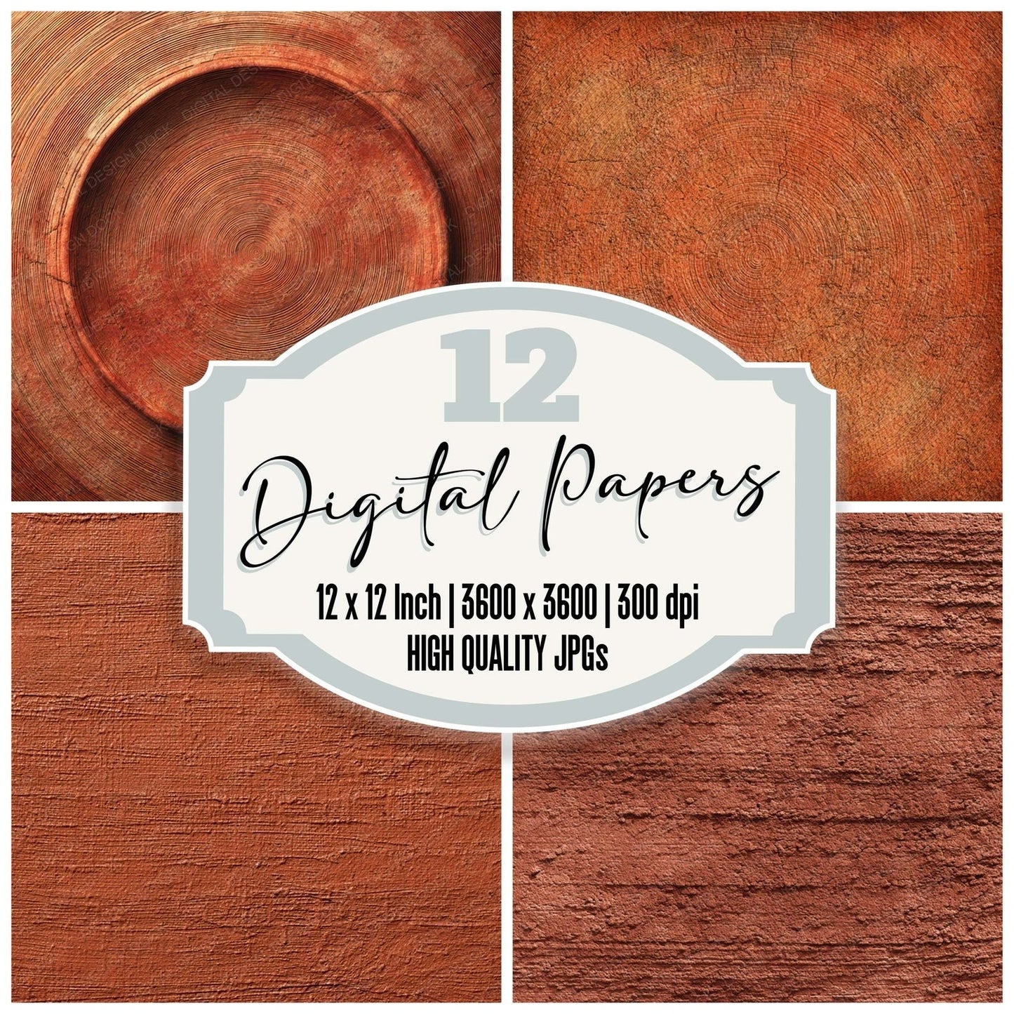 Red Clay Pottery Digital Paper Pack (DDD008513)