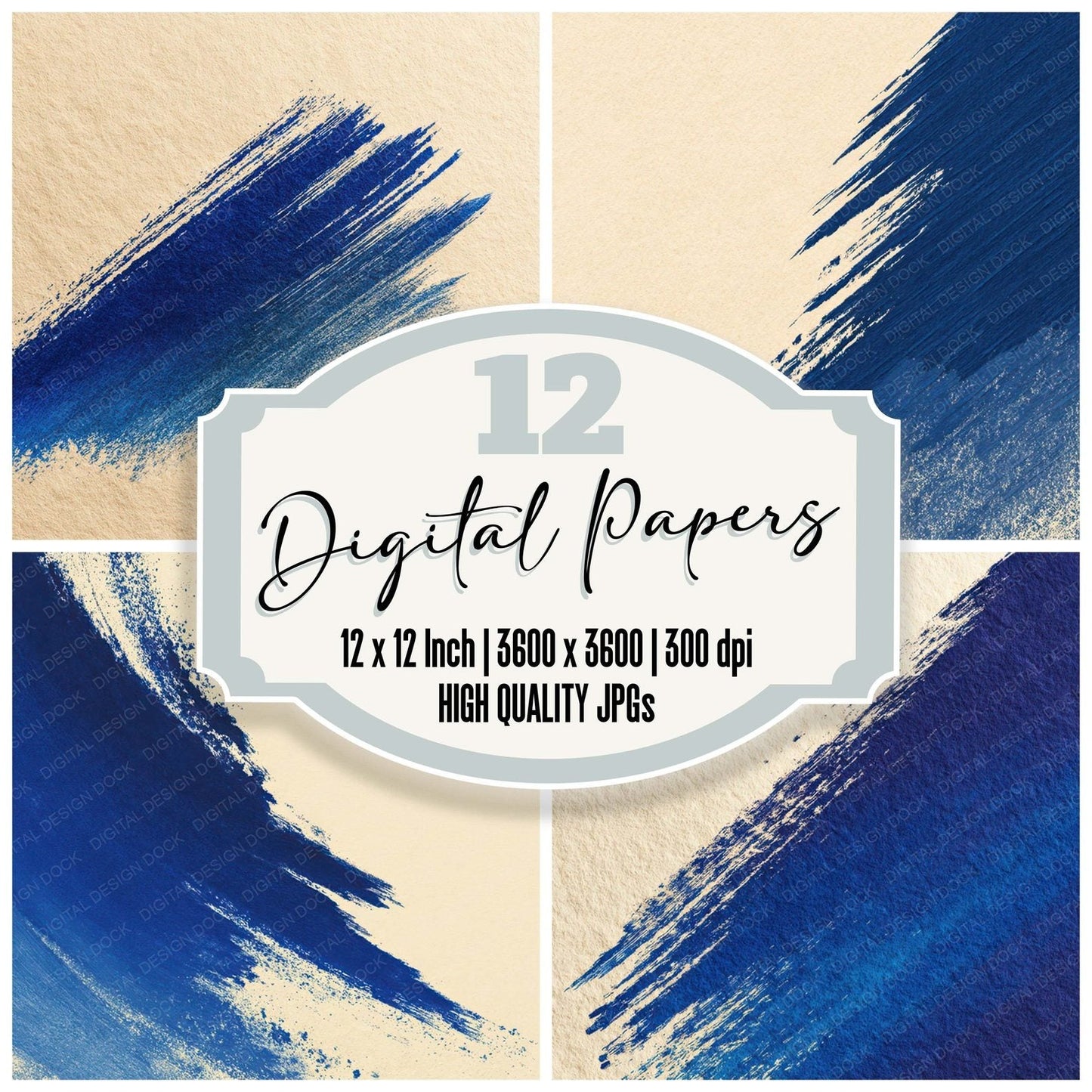 Single Brush Stroke Digital Paper Pack (DDD008517)