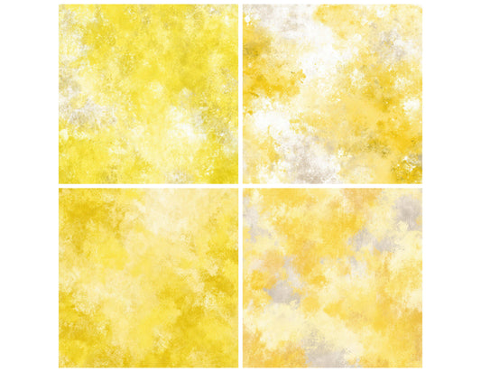 Preview layout showing Yellow Chalk Dust papers arranged as background pages for junk journals and mixed media crafts