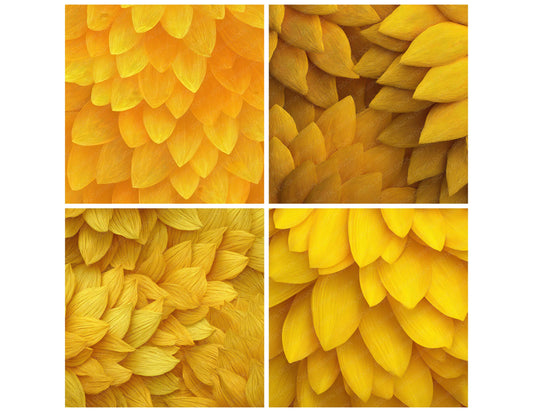 Preview layout showing Yellow Petal Texture papers arranged as background pages for junk journals and mixed media crafts