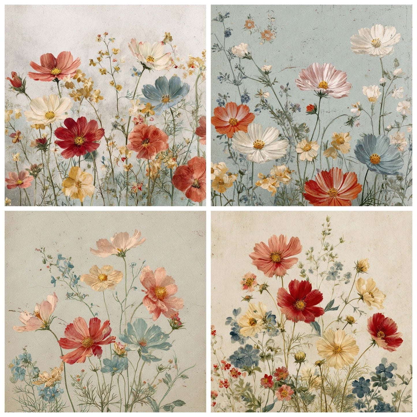Seed Packet Wildflowers Digital Paper Pack (DDD008561)
