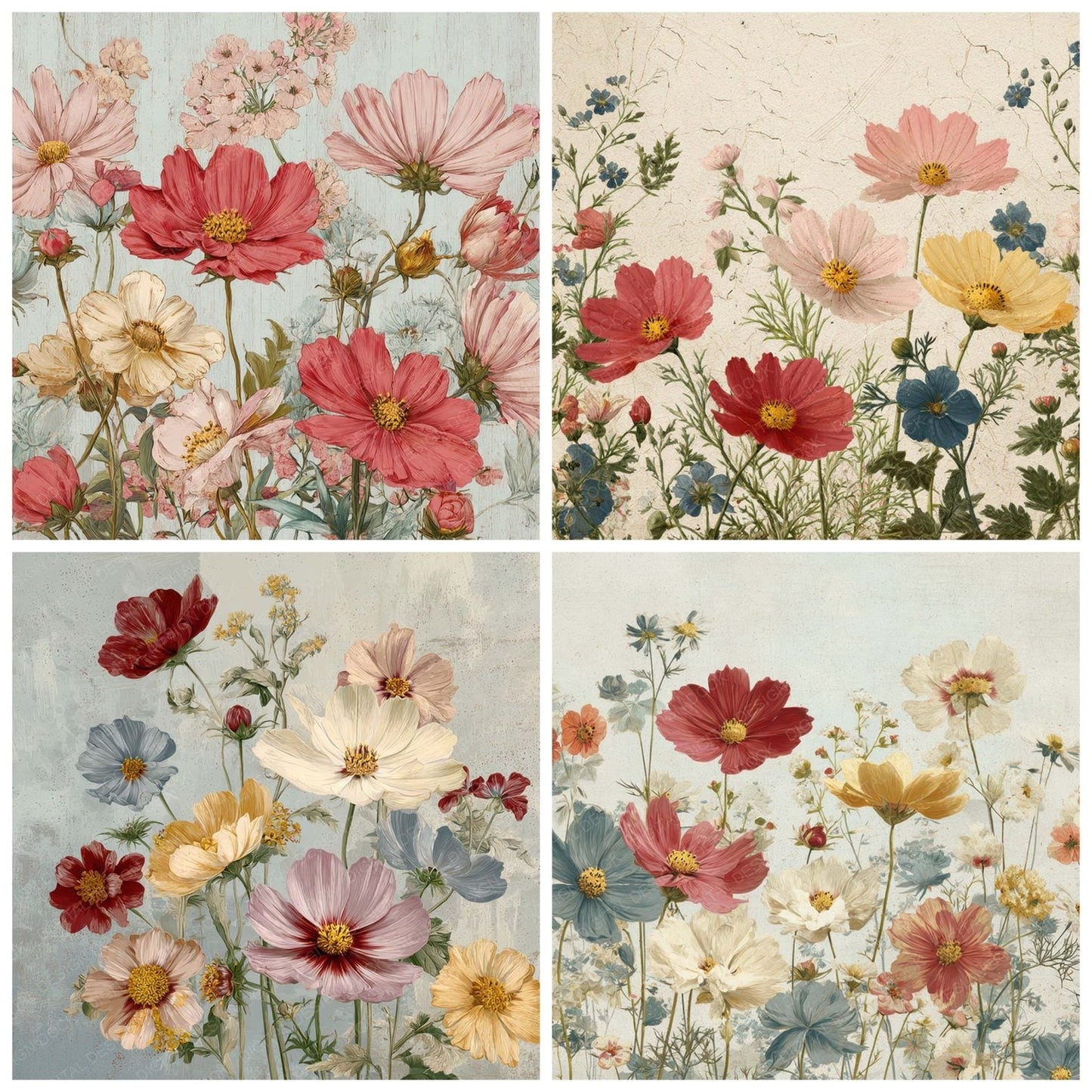 Seed Packet Wildflowers Digital Paper Pack (DDD008561)