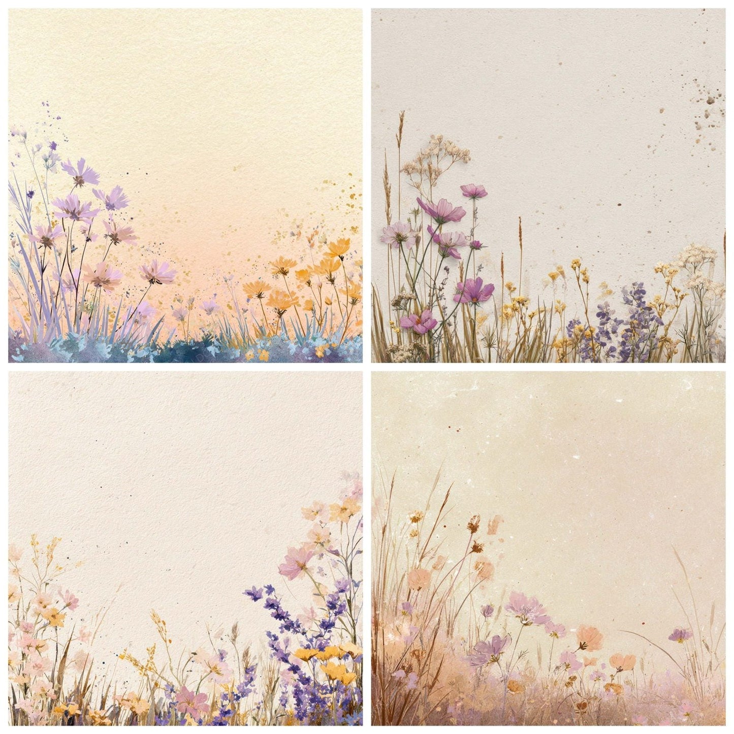 Wildflower Meadow Texture Digital Paper Pack (DDD008566)