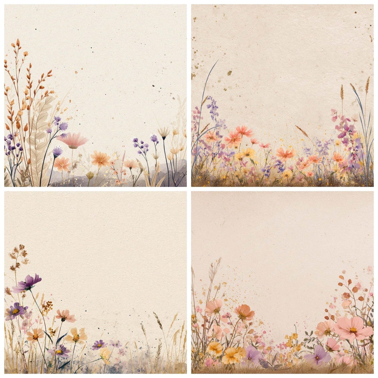 Wildflower Meadow Texture Digital Paper Pack (DDD008566)